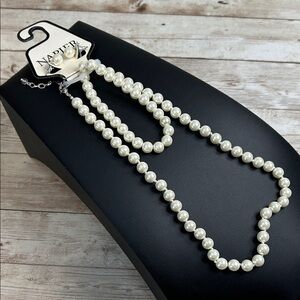 Napier Ivory Glass Pearl Necklace Set